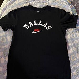 Nike Black Dallas Tee with Red Swoosh